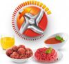 Зображення М'ясорубка Moulinex SOLEIL, 2000Вт, продук.-2.3кг/хв, 3 решітки + для ковбас., насадка для томатів, пластик, біло-чорний 